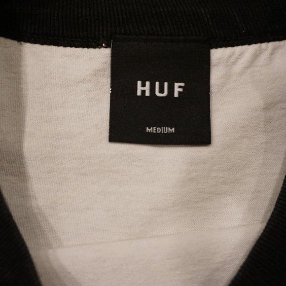 MENS HUF "HUF DBC" BASEBALL TSHIRT 3/4 SLEEVE Med - Picture 3 of 3